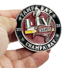 Load image into Gallery viewer, Tompa Bay lfg Champa Bay LIV Champs Brady GOAT challenge coin fhp Tampa Police CBP hsi Paramedic Tampa Fire Department BL7-005 - www.ChallengeCoinCreations.com