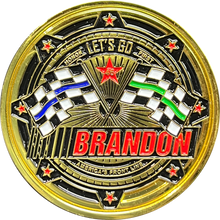 Load image into Gallery viewer, Let&#39;s Go Brandon Thin Gray Line Corrections CO Correctional Officer version Challenge Coin Honor First MAGA Trump 2024 GL3-008
