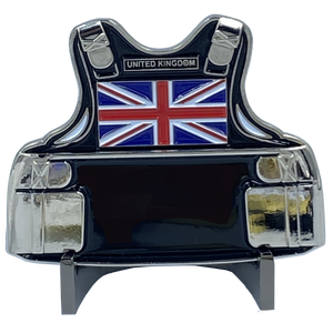 UK British Thin Blue Line England Great Britain London Police Challenge Coin hat British Bobby Helmet DL10-12 - www.ChallengeCoinCreations.com