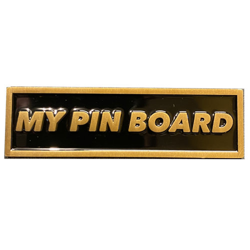 Pin Board name plate pin for pin collectors pin board collections (bronze) DL6-07 - www.ChallengeCoinCreations.com