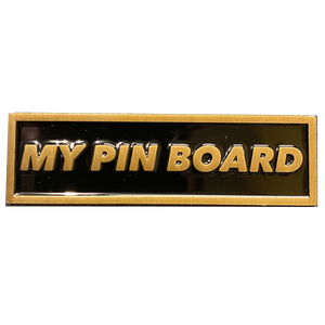 Pin Board name plate pin for pin collectors pin board collections (bronze) DL6-07 - www.ChallengeCoinCreations.com