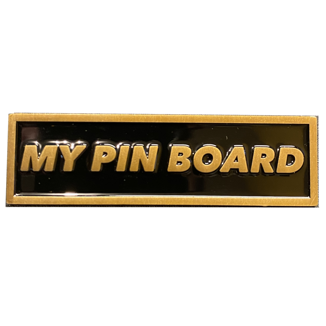 Pin Board name plate pin for pin collectors pin board collections (bronze) DL6-07 - www.ChallengeCoinCreations.com