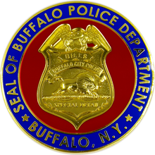 Load image into Gallery viewer, Buffalo City New York Police Special Detail Stadium Detail Challenge Coin GL6-001