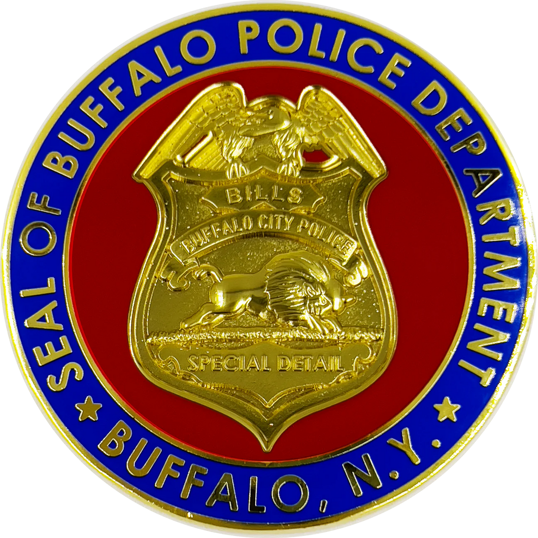 Buffalo City New York Police Special Detail Stadium Detail Challenge Coin GL6-001