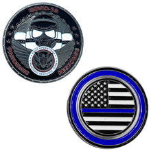 Load image into Gallery viewer, CBP Field Operations Pandemic Response Team Thin Blue Line Police Challenge Coin BB-021 - www.ChallengeCoinCreations.com
