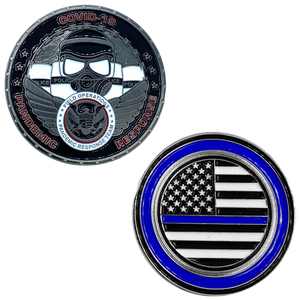 CBP Field Operations Pandemic Response Team Thin Blue Line Police Challenge Coin BB-021 - www.ChallengeCoinCreations.com