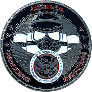 CBP Field Operations Pandemic Response Team Thin Blue Line Police Challenge Coin BB-021 - www.ChallengeCoinCreations.com