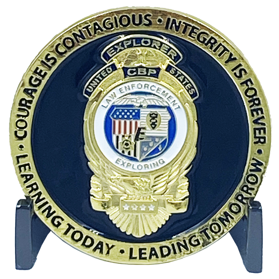CBP United States Police Law Enforcement Explorer Officer Challenge Coin DL7-05 - www.ChallengeCoinCreations.com