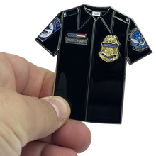 Load image into Gallery viewer, CBP Officer Uniform Shirt Challenge Coin Thin Blue Line Field Ops OFO Field Operations CBPO BL4-009 - www.ChallengeCoinCreations.com