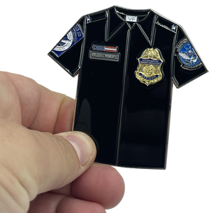 CBP Officer Uniform Shirt Challenge Coin Thin Blue Line Field Ops OFO Field Operations CBPO BL4-009 - www.ChallengeCoinCreations.com