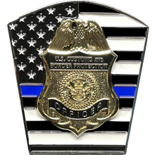 Load image into Gallery viewer, CBP Officer SRT Operator CBPO Field Operations Thin Blue Line Challenge Coin BL17-007 - www.ChallengeCoinCreations.com