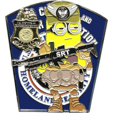 Load image into Gallery viewer, CBP Officer SRT Operator CBPO Field Operations Thin Blue Line Challenge Coin BL17-007 - www.ChallengeCoinCreations.com