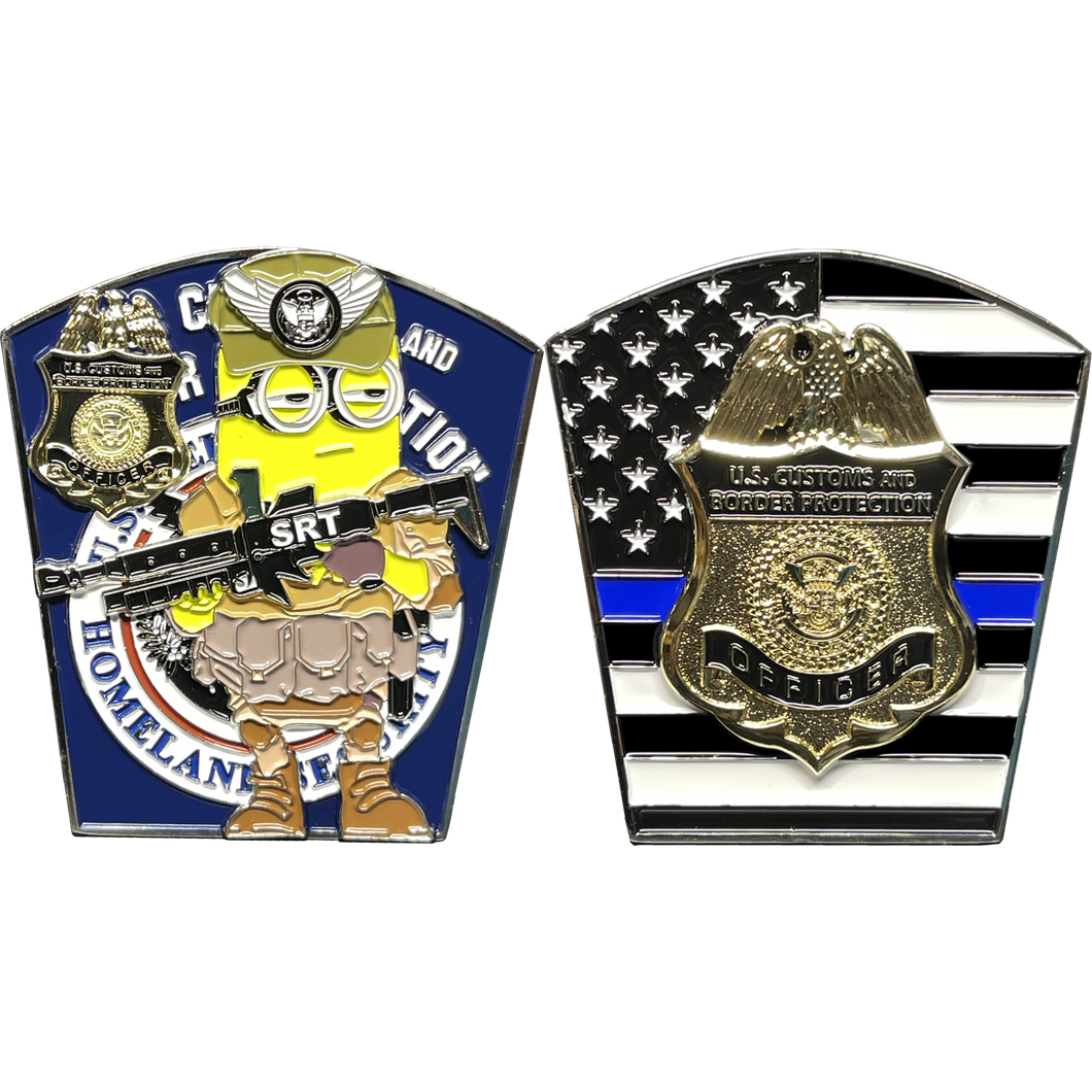 CBP Officer SRT Operator CBPO Field Operations Thin Blue Line Challenge Coin BL17-007 - www.ChallengeCoinCreations.com