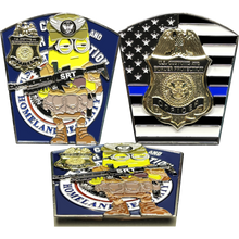 Load image into Gallery viewer, CBP Officer SRT Operator CBPO Field Operations Thin Blue Line Challenge Coin BL17-007 - www.ChallengeCoinCreations.com