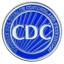 Load image into Gallery viewer, CDC Pin with deluxe spring loaded clasp Centers for Disease Control and Prevention CL-012 - www.ChallengeCoinCreations.com