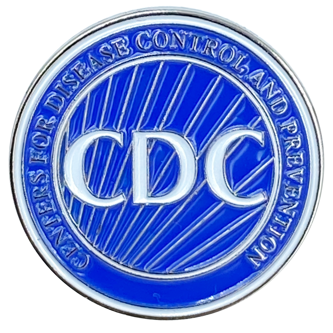 CDC Pin with deluxe spring loaded clasp Centers for Disease Control and Prevention CL-012 - www.ChallengeCoinCreations.com