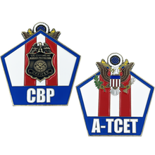 Load image into Gallery viewer, CBP Officer A-TCET Anti Terrorism Contraband Enforcement Team Airport Seaport BL15-018 - www.ChallengeCoinCreations.com