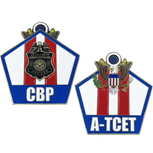 CBP Officer A-TCET Anti Terrorism Contraband Enforcement Team Airport Seaport BL15-018 - www.ChallengeCoinCreations.com