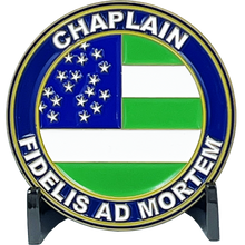 Load image into Gallery viewer, New York Police Department NYPD New York City Police Officer CHAPLAIN Challenge Coin NYC Police flag BL8-008 - www.ChallengeCoinCreations.com