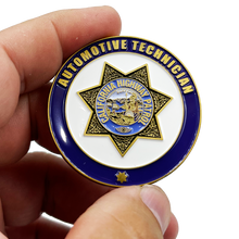 Load image into Gallery viewer, CHP California Highway Patrol Automative Technician Challenge Coin Motor Carrier Specialist BL9-012 - www.ChallengeCoinCreations.com