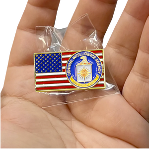 CIA Pin Central Intelligence Agency Clandestine Agent Officer American Flag Pin PBX-005-H P-194B