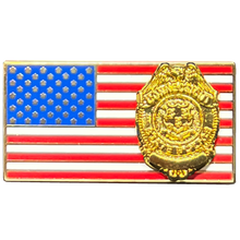 Load image into Gallery viewer, Connecticut State Police Trooper American Flag Pin USA CSP BFP-003 ZQ-149C