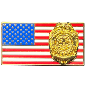 Connecticut State Police Trooper American Flag Pin USA CSP BFP-003 ZQ-149C