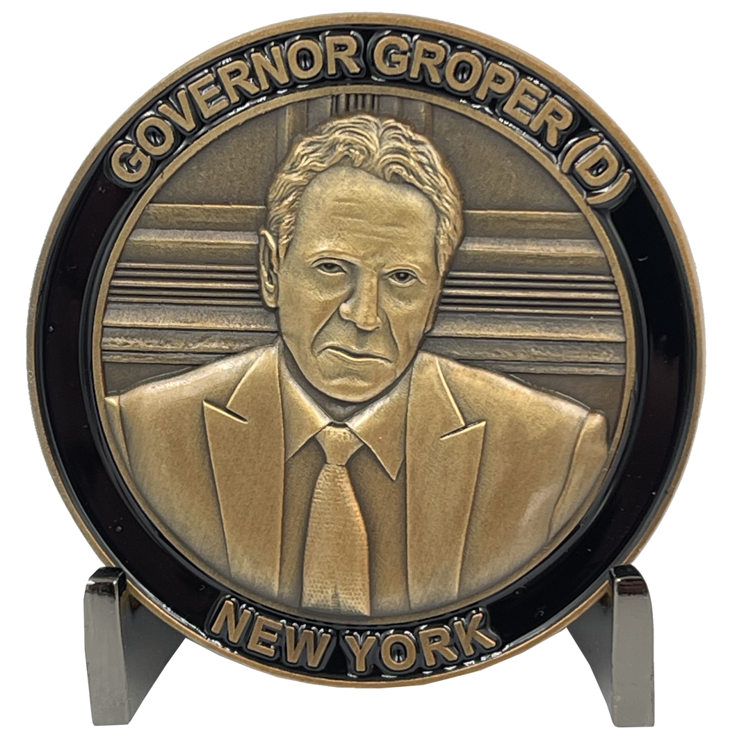 New York Governor Cuomo Scandal Challenge Coin BL7-003 - www.ChallengeCoinCreations.com
