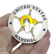 Load image into Gallery viewer, US Marshal Central District California Los Angeles Football United States Marshal Challenge Coin EL5-023