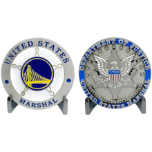 Load image into Gallery viewer, California Basketball United States NY US Marshal Challenge Coin CA CHP OPD Oakland EL6-023