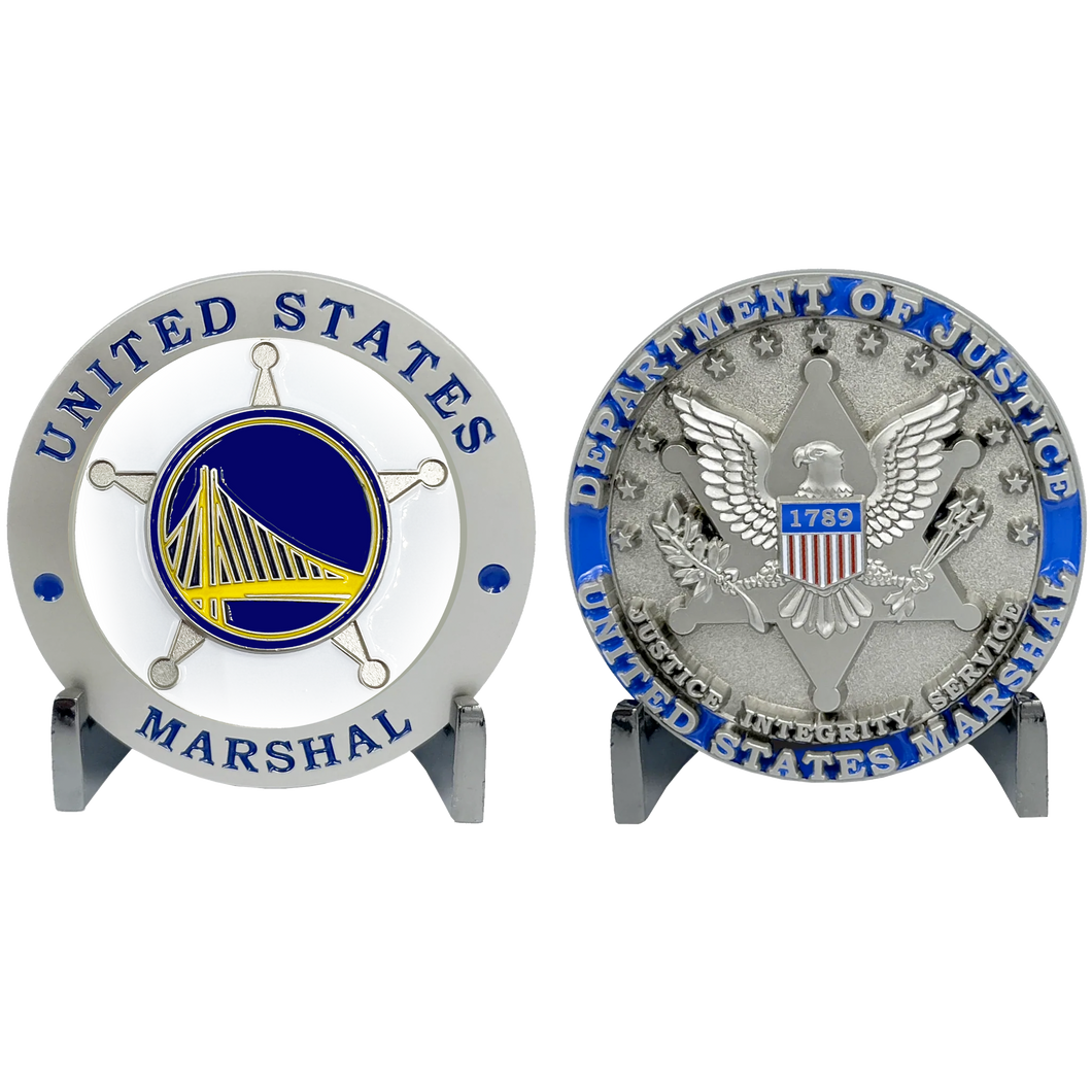 California Basketball United States NY US Marshal Challenge Coin CA CHP OPD Oakland EL6-023