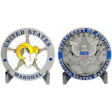 Load image into Gallery viewer, US Marshal Central District California Los Angeles Football United States Marshal Challenge Coin EL5-023