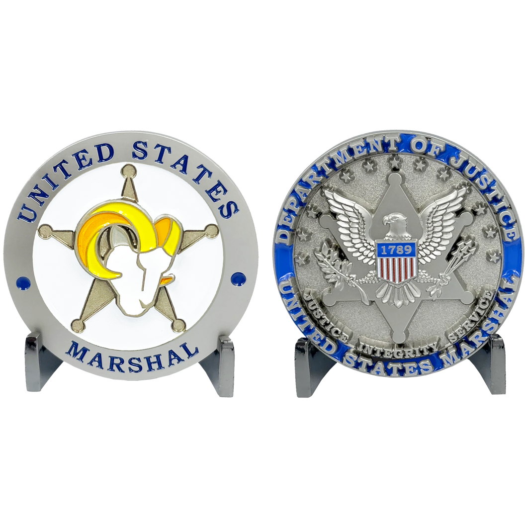 US Marshal Central District California Los Angeles Football United States Marshal Challenge Coin EL5-023