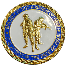 Load image into Gallery viewer, CL-OO WARRIOR MINDSET Canada Thin Blue Line Canadian Sheep Dog Challenge Coin Royal Mounted - www.ChallengeCoinCreations.com