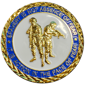 CL-OO WARRIOR MINDSET Canada Thin Blue Line Canadian Sheep Dog Challenge Coin Royal Mounted - www.ChallengeCoinCreations.com