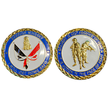 Load image into Gallery viewer, CL-OO WARRIOR MINDSET Canada Thin Blue Line Canadian Sheep Dog Challenge Coin Royal Mounted - www.ChallengeCoinCreations.com
