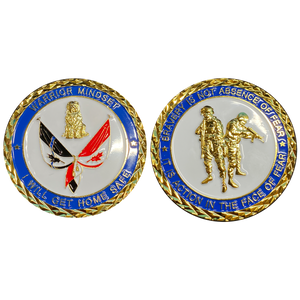 CL-OO WARRIOR MINDSET Canada Thin Blue Line Canadian Sheep Dog Challenge Coin Royal Mounted - www.ChallengeCoinCreations.com
