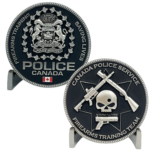 Canada Police Service Calgary Vancouver M4 Shotgun Pistol Toronto Firearms Instructor Challenge Coin EL6-003 - www.ChallengeCoinCreations.com