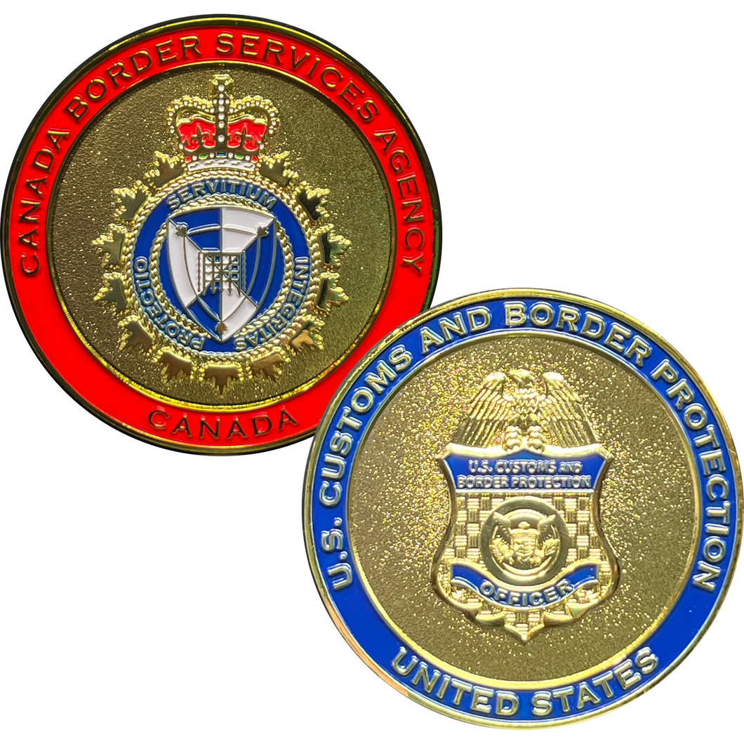 CBP and Canadian Border Services Agency CBSA US Canada Joint Operations Challenge Coin BL17-020
