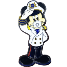 Load image into Gallery viewer, Disney Mickey Mouse inspired Cruise Line Captain Mask Pin version 3 DL3-17 - www.ChallengeCoinCreations.com