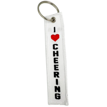 Load image into Gallery viewer, Cheerleading Cheer Cheerleader Keychain or Luggage Tag or zipper pull School Spirit GL8-008 LKC-103 Discontinued