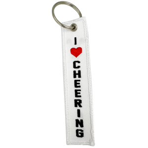 Cheerleading Cheer Cheerleader Keychain or Luggage Tag or zipper pull School Spirit GL8-008 LKC-103 Discontinued