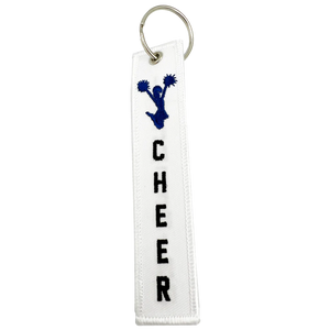 Cheerleading Cheer Cheerleader Keychain or Luggage Tag or zipper pull School Spirit GL8-008 LKC-103 Discontinued