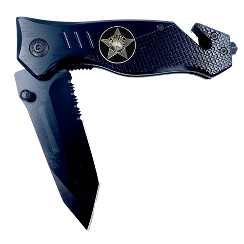 Chicago Police Department CPD 3-in-1 Tactical Rescue tool with Seatbelt Cutter, Steel Serrated Blade, Glass breaker 23-K