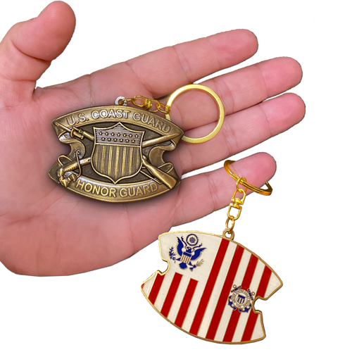 Keychain Coast Guard Honor Guard Challenge Coin Coastie USCG Medallion DD-019 - www.ChallengeCoinCreations.com