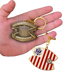 Keychain Coast Guard Honor Guard Challenge Coin Coastie USCG Medallion DD-019 - www.ChallengeCoinCreations.com