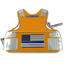 Load image into Gallery viewer, US Coast Guard M4 Body Armor Coastie 3D self standing USCG Challenge Coin Maritime Law Enforcement Thin Blue Line EL5-007 - www.ChallengeCoinCreations.com