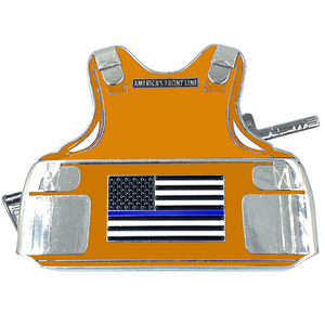 US Coast Guard M4 Body Armor Coastie 3D self standing USCG Challenge Coin Maritime Law Enforcement Thin Blue Line EL5-007 - www.ChallengeCoinCreations.com