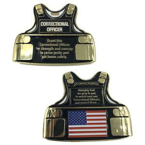 Correctional Officer Body Armor Challenge Coin Corrections Prison Jail EL10-009 - www.ChallengeCoinCreations.com
