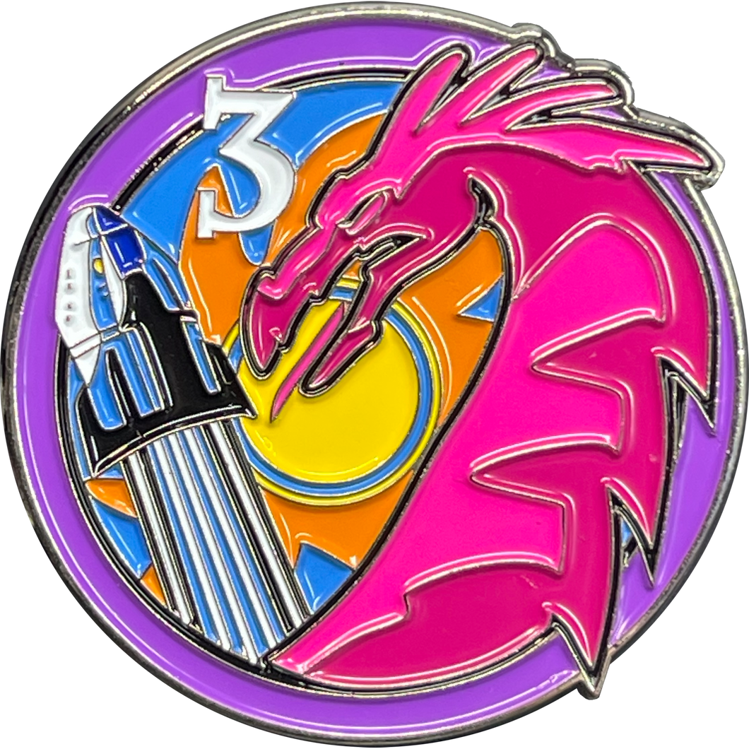 SpaceX Crew Dragon Mission 3 Mission Three patch PIN NASA Crew-3 Space X BL16-013 - www.ChallengeCoinCreations.com